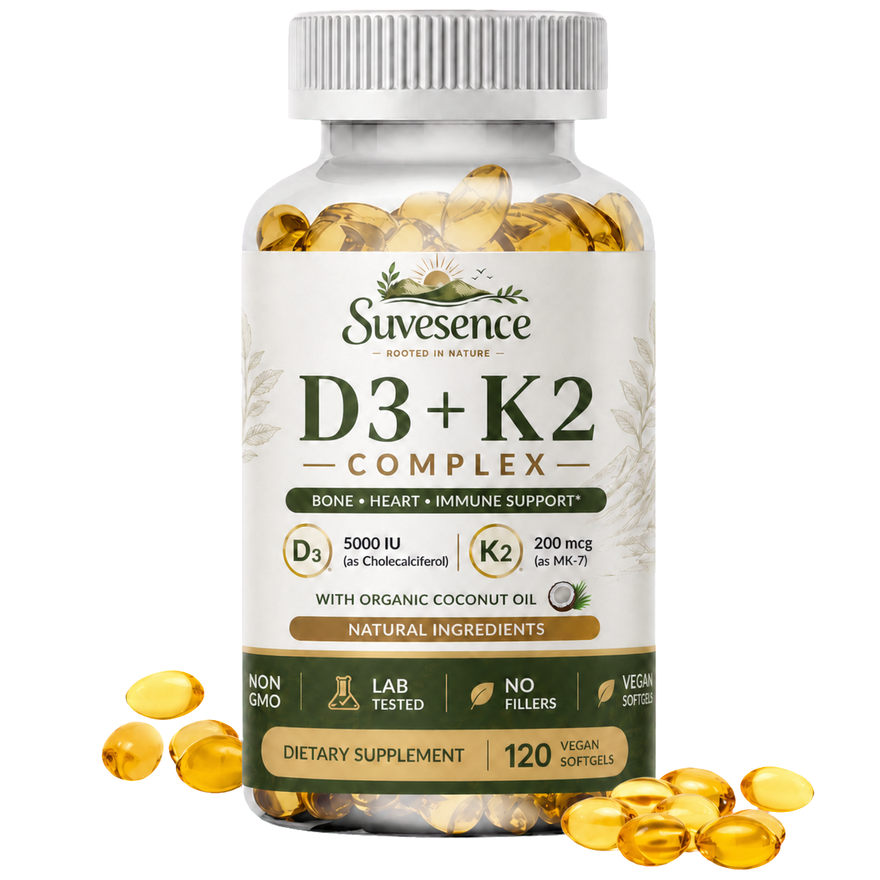 D3 + K2 Complex supplement bottle